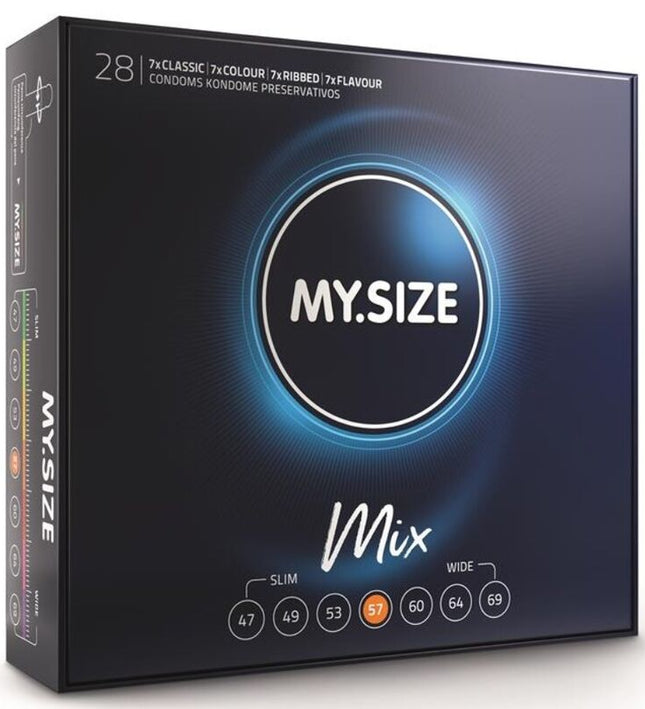 MY SIZE - MIX CONDOMS 57 MM 28 UNITS