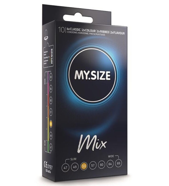 MY SIZE - MIX CONDOMS 53 MM 10 UNITS