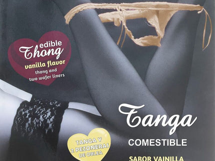 HOTFLOWERS - WAFER THONG AND 2 NIPPLE PADS GIRL VANILLA FLAVOR /es/pt/en/fr/it/