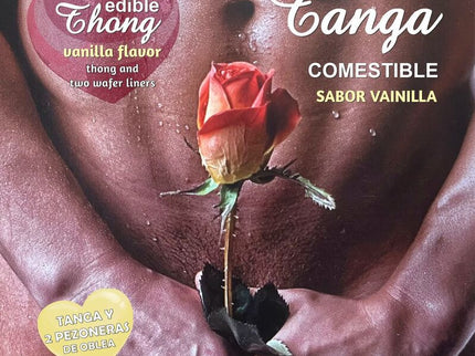 HOTFLOWERS - MEN''S THONG + 2 VANILLA WAFER NIPPLE /es/pt/en/fr/it/