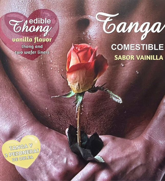 HOTFLOWERS - MEN''S THONG + 2 VANILLA WAFER NIPPLE /es/pt/en/fr/it/