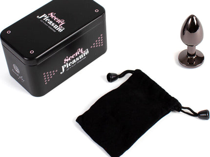 SECRETPLAY - GUNMETAL BUTT PLUG SMALL SIZE 7 CM