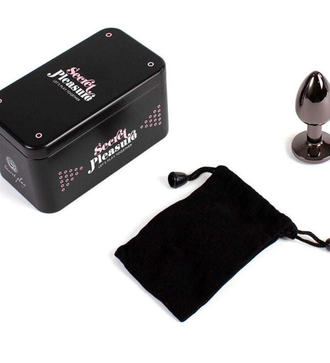 SECRETPLAY - GUNMETAL BUTT PLUG SMALL SIZE 7 CM