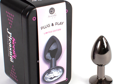 SECRETPLAY - GUNMETAL BUTT PLUG SMALL SIZE 7 CM