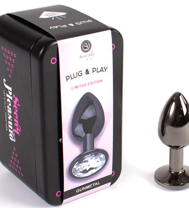 SECRETPLAY - GUNMETAL BUTT PLUG SMALL SIZE 7 CM
