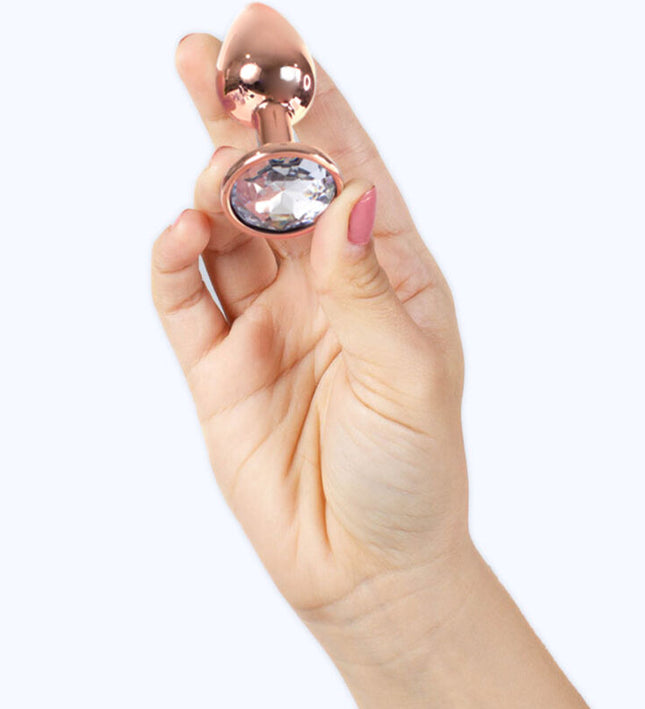 SECRETPLAY - METAL BUTT PLUG ROSE GOLD SMALL SIZE 7 CM