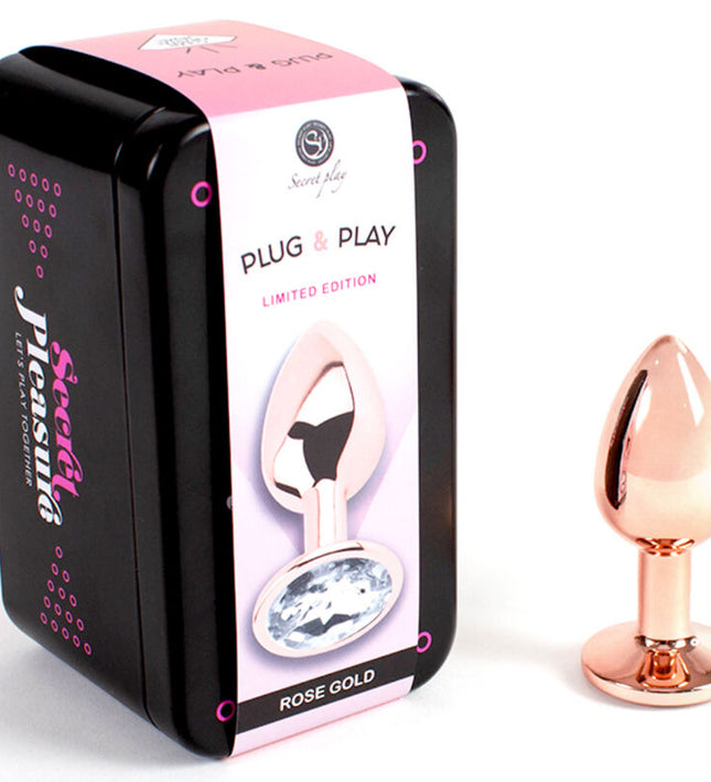 SECRETPLAY - METAL BUTT PLUG ROSE GOLD SMALL SIZE 7 CM