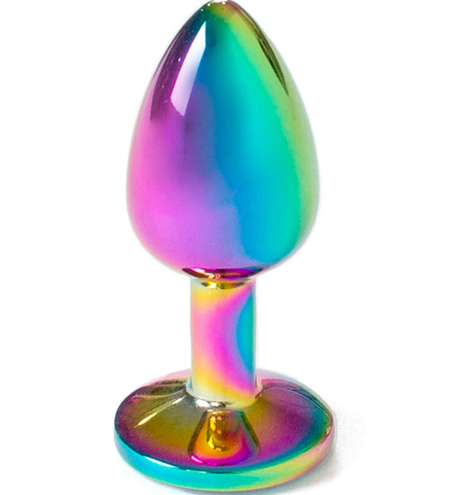 SECRETPLAY - METAL BUTT PLUG RAINBOW SMALL SIZE 7 CM