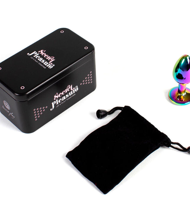 SECRETPLAY - METAL BUTT PLUG RAINBOW SMALL SIZE 7 CM
