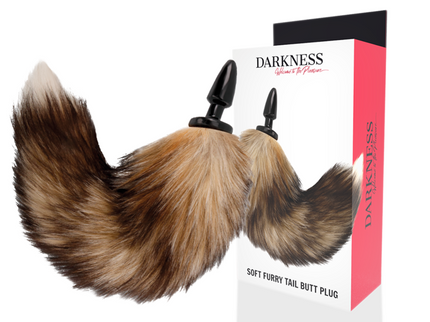 DARKNESS - NATURAL TAIL WITH SILICONE ANAL PLUG 10 CM