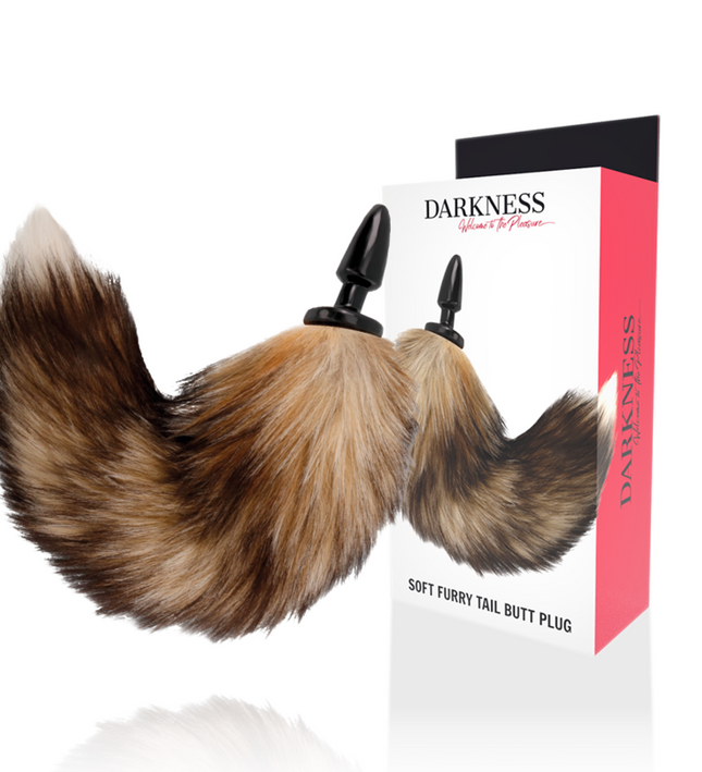 DARKNESS - NATURAL TAIL WITH SILICONE ANAL PLUG 10 CM