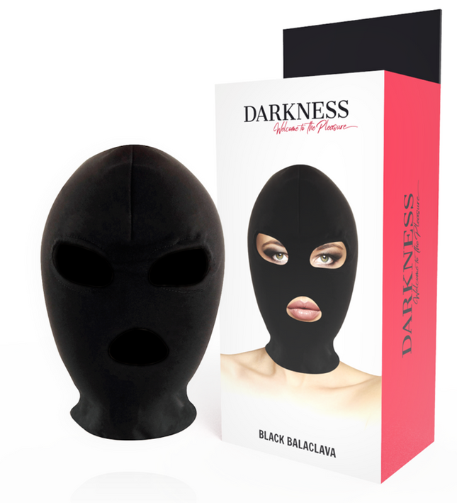 DARKNESS - BDSM SUBMISSION MASK MOUTH AND EYES BLACK