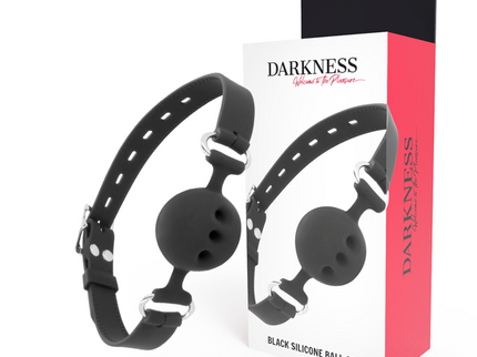 DARKNESS - BLACK BREATHABLE SILICONE GAG