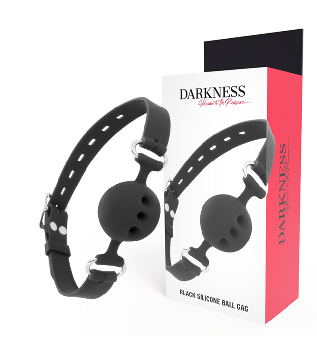 DARKNESS - BLACK BREATHABLE SILICONE GAG