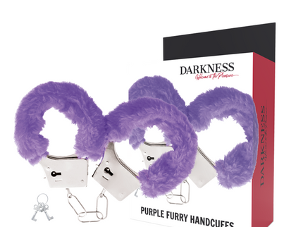 DARKNESS - LILAC LINED METAL HANDCUFFS