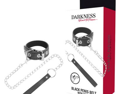 DARKNESS - PENIS RING WITH STRAP