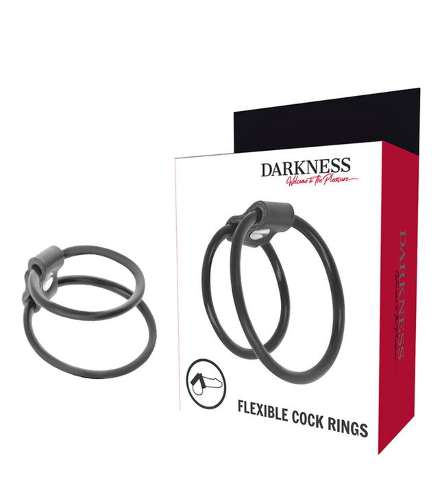 DARKNESS - ENHANCING DUO PENIS RINGS.