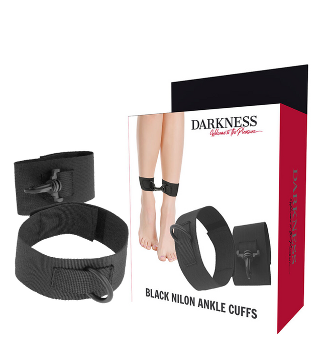 DARKNESS - BLACK NYLON ANKLE CUFFS