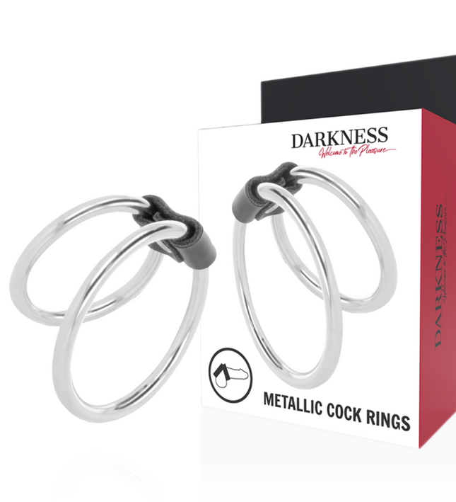 DARKNESS - DOUBLE METAL PENIS RING