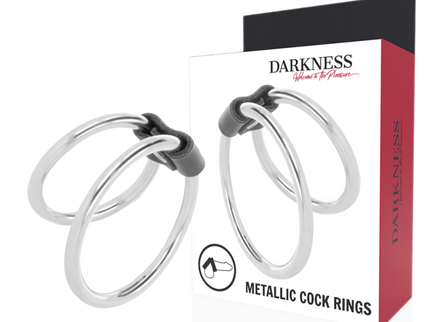 DARKNESS - DOUBLE METAL PENIS RING