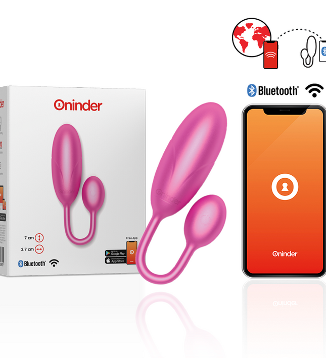 ONINDER - DENVER VIBRATING EGG PINK 7 X 2.7 CM FREE APP