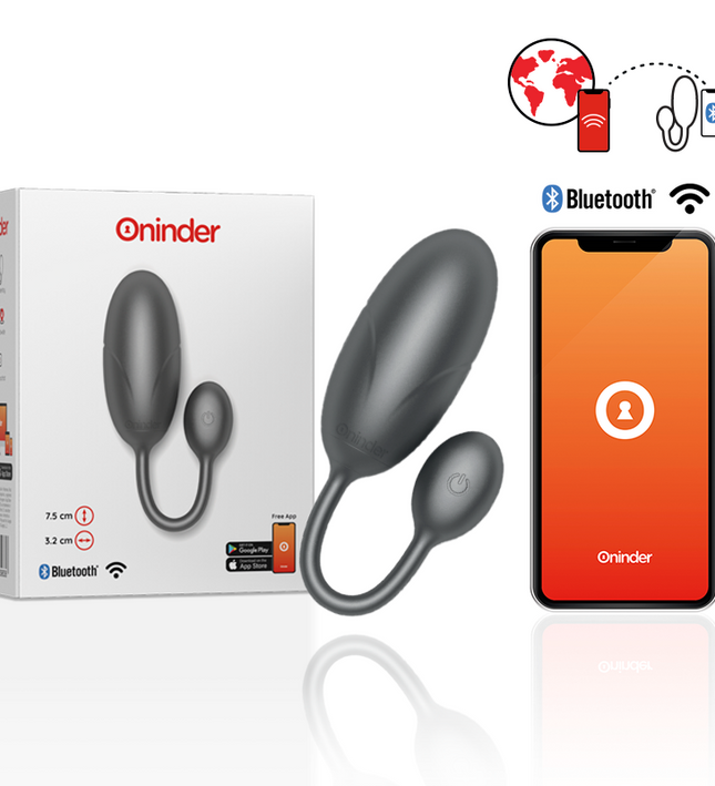 ONINDER - TOKYO VIBRATING EGG PINK 7.5 X 3.2 CM FREE APP