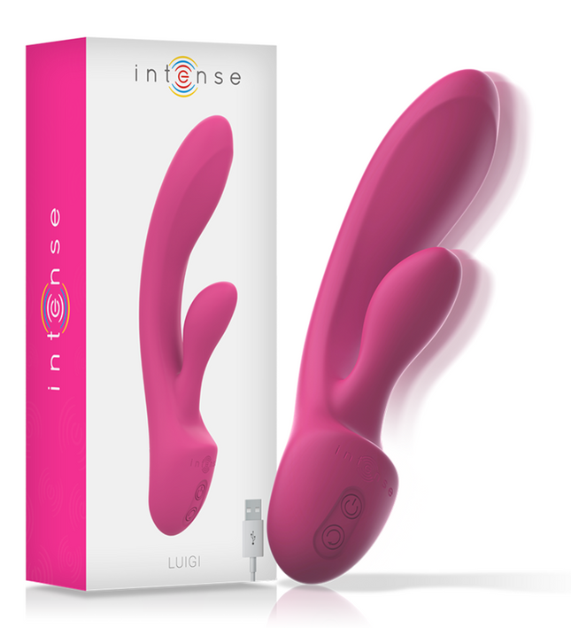 INTENSE - LUIGI RABBIT VIBRATOR PINK LIQUID SILICONE
