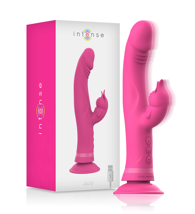 INTENSE - JULIO RABBIT VIBRATOR PINK SILICONE