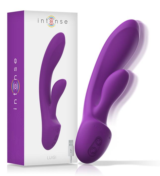 INTENSE - LUIGI RABBIT VIBRATOR LIQUID SILICONE PURPLE