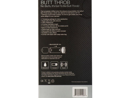 ROCKS-OFF - BUTT THROB P-POINT STIMULATOR 7 SPEEDS BLACK