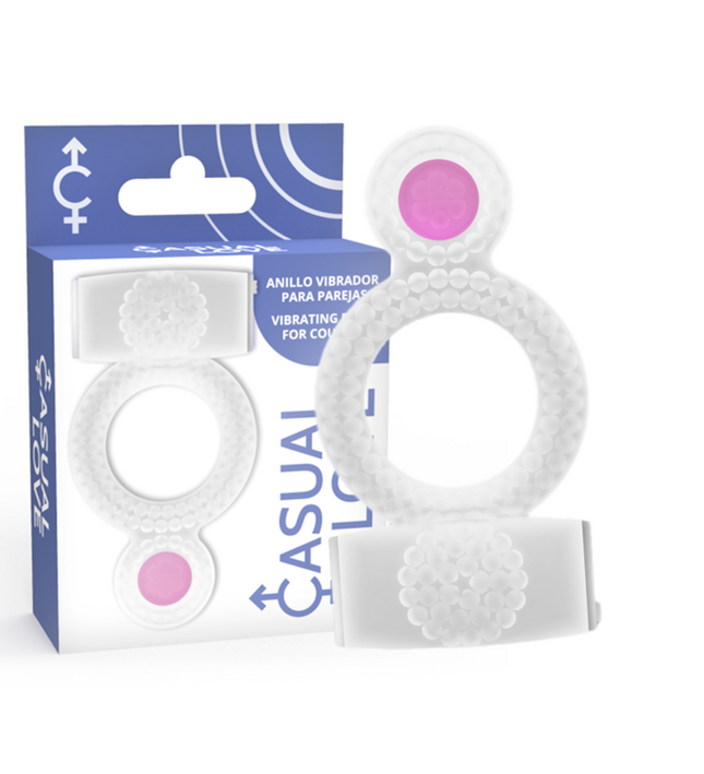 CASUAL LOVE - RING VIBRATING DOUBLE PLEASURE TRANSPARENT