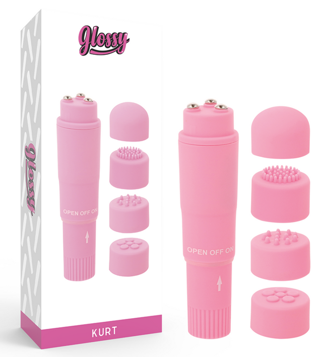 GLOSSY - KURT POCKET MASSAGER PINK