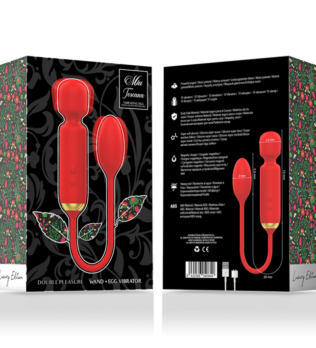MIA - TOSCANA DOUBLE PLEASURE WAND + VIBRATING EGG