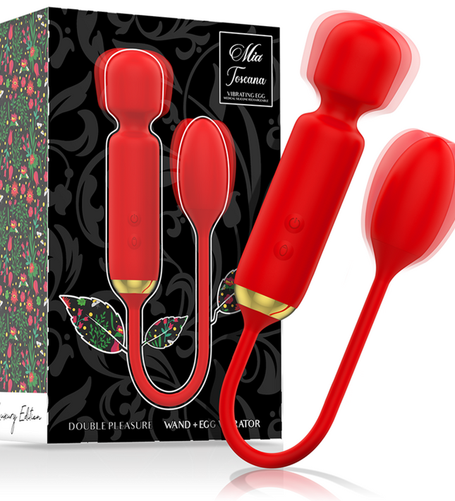 MIA - TOSCANA DOUBLE PLEASURE WAND + VIBRATING EGG