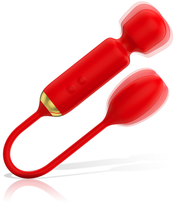 MIA - TOSCANA DOUBLE PLEASURE WAND + VIBRATING EGG