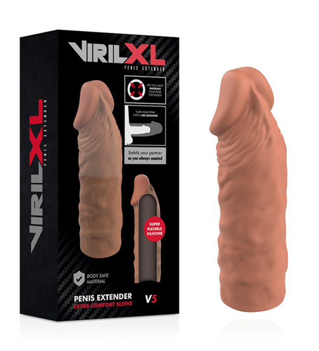 VIRILXL - LIQUID SILICONE V5 BROWN PENIS EXTENSION