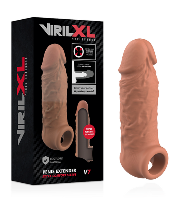 VIRILXL - LIQUID SILICONE V7 BROWN PENIS EXTENSION