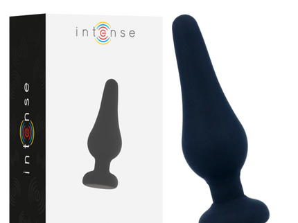 INTENSE - ANAL PLUG PIPO S BLACK SILICONE 9.8 CM