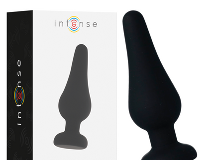 INTENSE - ANAL PLUG PIPO M BLACK SILICONE 11 CM