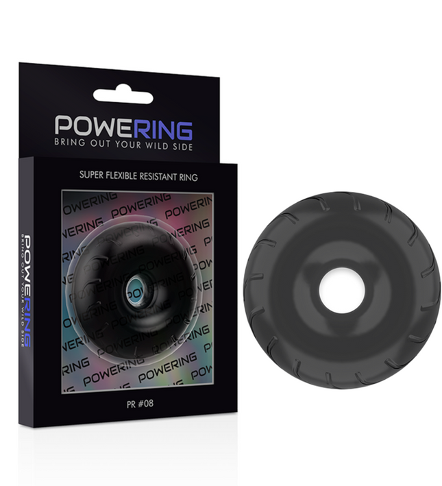 POWERING - SUPER FLEXIBLE AND RESISTANT PENIS RING 5CM PR08 BLACK