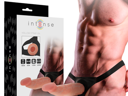 INTENSE - HOLLOW HARNESS WITH DILDO 18 X 3.5 CM
