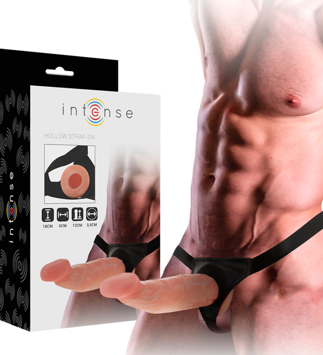 INTENSE - HOLLOW HARNESS WITH DILDO 18 X 3.5 CM