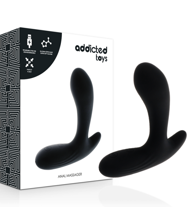 ADDICTED TOYS - ANAL MASSAGER BLACK VIBRATION