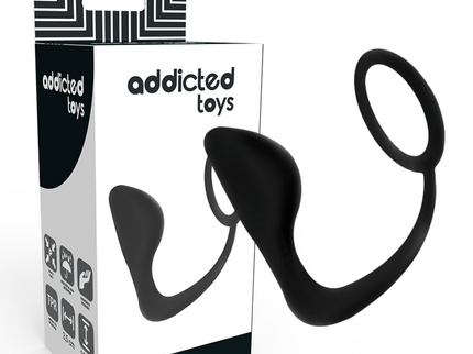 ADDICTED TOYS - ANAL PLUG WITH BLACK PENIS RING