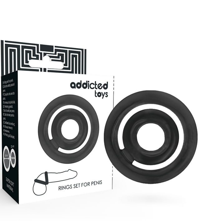 ADDICTED TOYS - POTENZ- C-RING PENIS BLACK