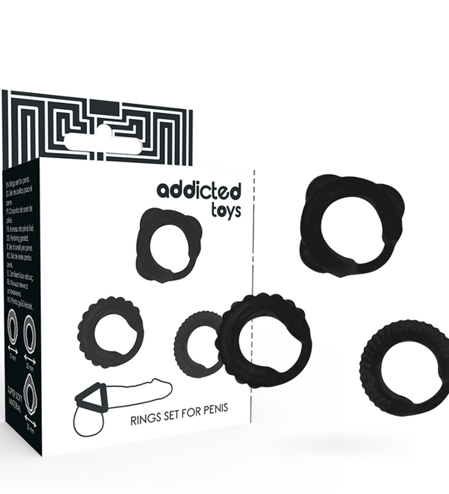 ADDICTED TOYS - C-RING SET BLACK