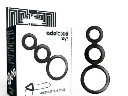 ADDICTED TOYS - RINGS SET FOR PENIS - SMOKED