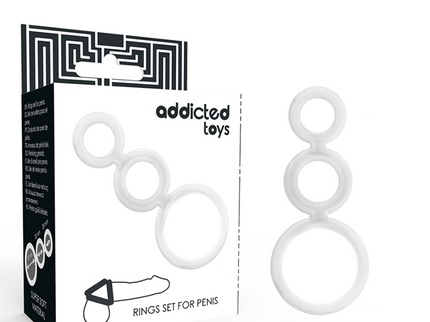 ADDICTED TOYS - RINGS SET FOR PENIS TRANSPARENT