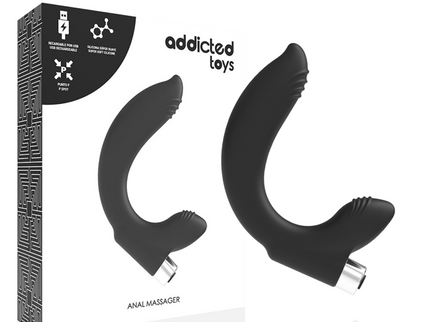 ADDICTED TOYS - PROSTATIC VIBRATOR RECHARGEABLE MODEL 7 - BLACK
