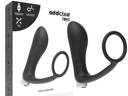 ADDICTED TOYS - PROSTATIC VIBRATOR RECHARGEABLE MODEL 1 - BLACK